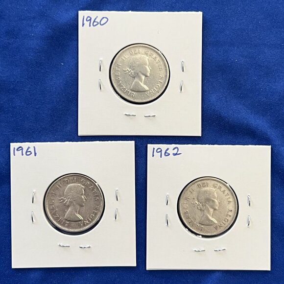 Canada Set of 9 Silver 1960 to 1968 Circulated 25¢ Quarters! - Picture 4 of 16